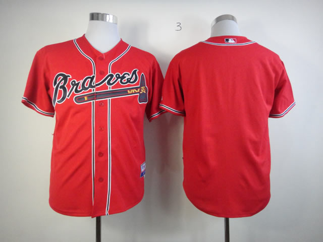 Men Atlanta Braves Blank Red MLB Jerseys->atlanta braves->MLB Jersey